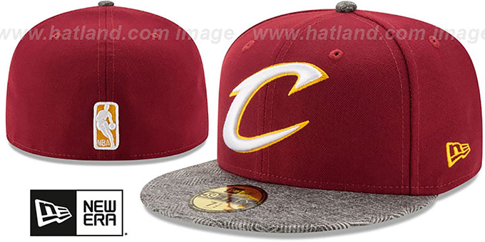 Cavaliers 'GRIPPING-VIZE' Burgundy-Grey Fitted Hat by New Era