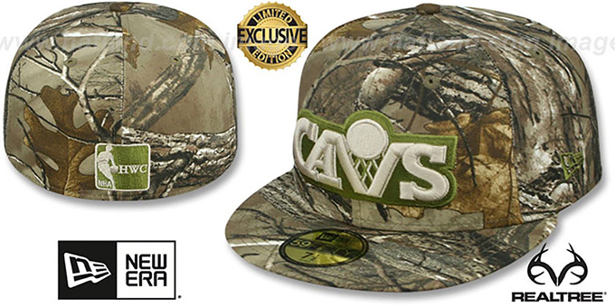 Cavaliers 'NBA TEAM-BASIC' Realtree Camo Fitted Hat by New Era