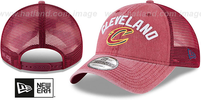 Cavaliers 'RUGGED-TEAM TRUCKER SNAPBACK' Burgundy Hat by New Era