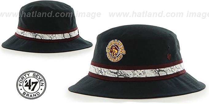 Cavaliers 'SNAKEBAND BUCKET' Black Hat by Twins 47 Brand