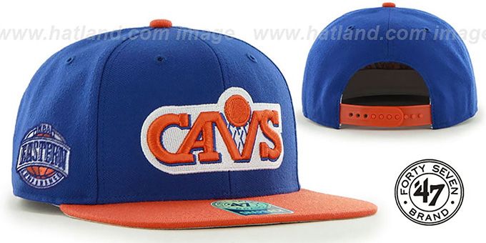 blue and orange cavs hat