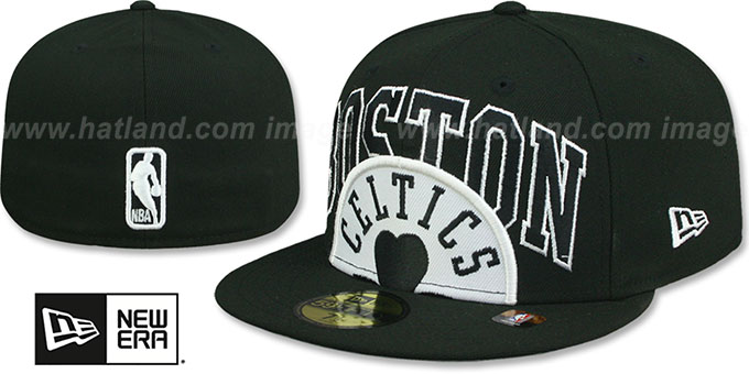 Celtics '2023 NBA TIP OFF' Black-White Fitted Hat by New Era