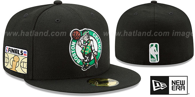 Celtics '2024 FINALS' Black Fitted Hat by New Era