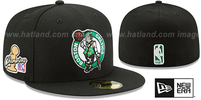 Celtics '2024 FINALS CHAMPIONS' Black Fitted Hat by New Era