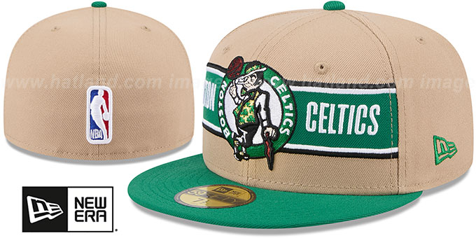 Celtics '2024 NBA DRAFT' Camel-Green Fitted Hat by New Era