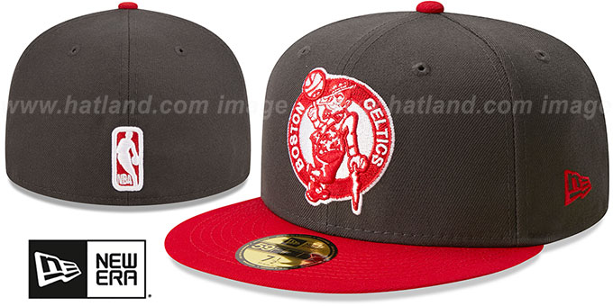 Celtics '2T COLOR PACK' Charcoal-Red Fitted Hat by New Era