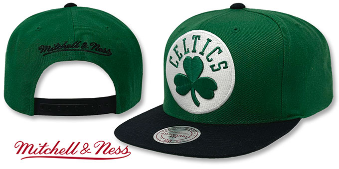 Celtics '2T XL-LOGO SNAPBACK' Kelly-Black Hat by Mitchell and Ness