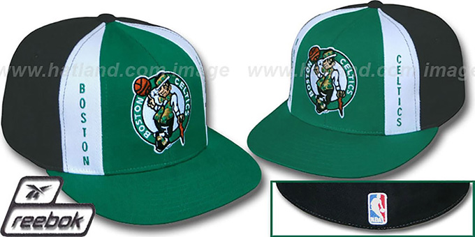 Celtics 'AJD PINWHEEL' Green-Black Fitted Hat by Reebok