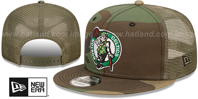 Celtics 'ARMY CAMO TRUCKER' Hat by New Era