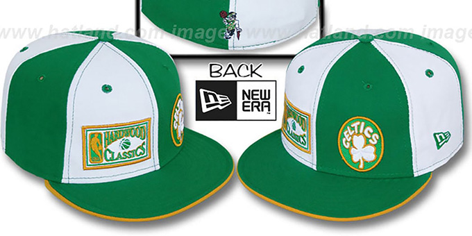 Celtics 'DW HW-OLD SCHOOL' White-Green Fitted Hat