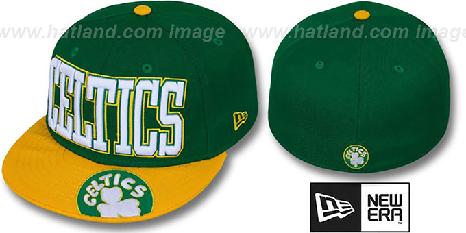 Celtics 'EPIC WORD' Green-Gold Fitted Hat by New Era