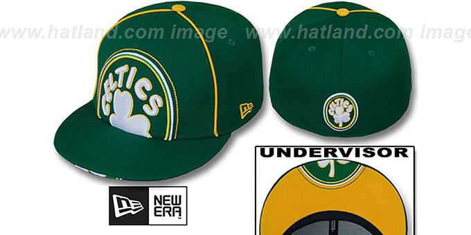 Celtics 'HARDWOOD BIG-UNDER' Kelly Fitted Hat by New Era