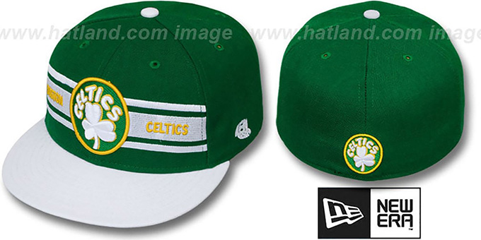 Celtics 'HARDWOOD TRIBAND' Kelly-White Fitted Hat by New Era