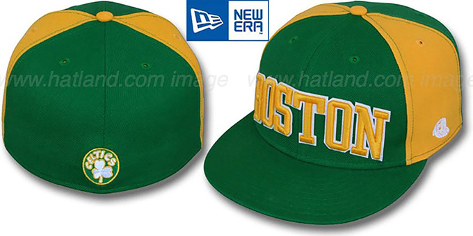 Celtics 'HW JMACK ARCH' Green-Gold Fitted Hat by New Era