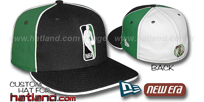 Celtics 'LOGOMAN-2' Black-Kelly-White Fitted Hat by New Era