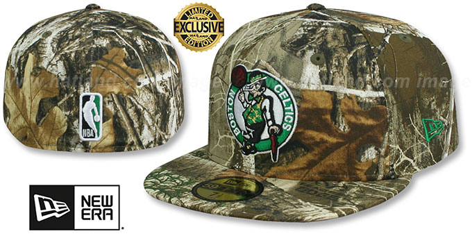 Celtics 'NBA TEAM-BASIC' Realtree Camo Fitted Hat by New Era