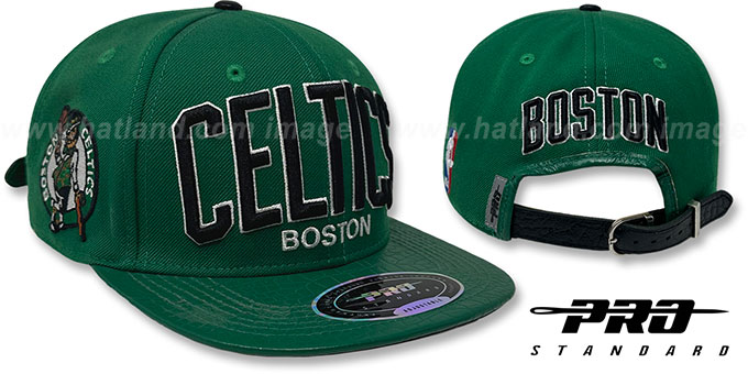 Celtics 'RETRO-ARCH STRAPBACK' Black-White Hat by Pro Standard