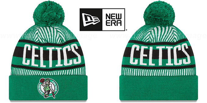 Celtics 'STRIPED' Knit Beanie Hat by New Era