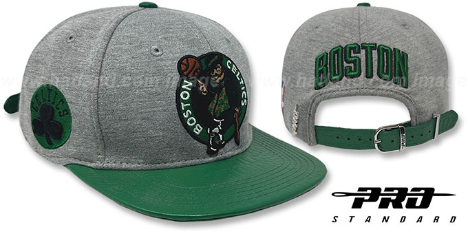 Celtics 'TEAM-BASIC STRAPBACK' Grey Green Hat by Pro Standard