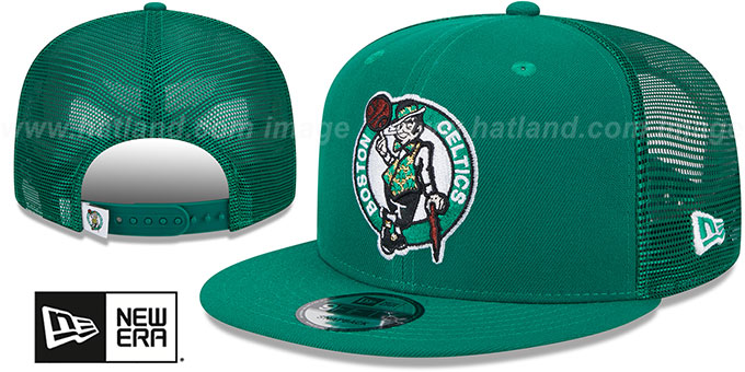 Celtics 'TEAM-BASIC TRUCKER SNAPBACK' Kelly Hat by New Era