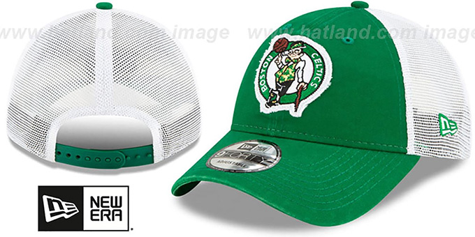 Celtics 'FRAYED LOGO TRUCKER SNAPBACK' Hat by New Era