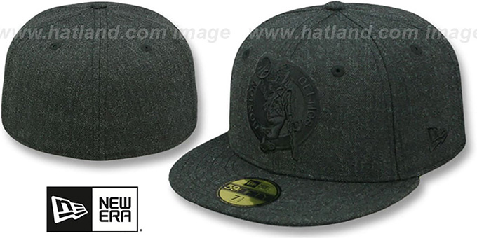 Celtics 'TOTAL TONE' Heather Black Fitted Hat by New Era