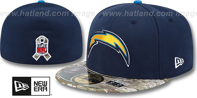 Chargers '2014 SALUTE-TO-SERVICE' Navy-Desert Fitted Hat by New Era