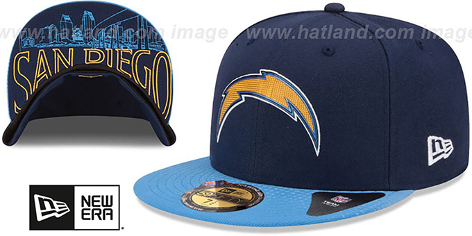 Chargers '2015 NFL DRAFT' Navy-Blue Fitted Hat by New Era