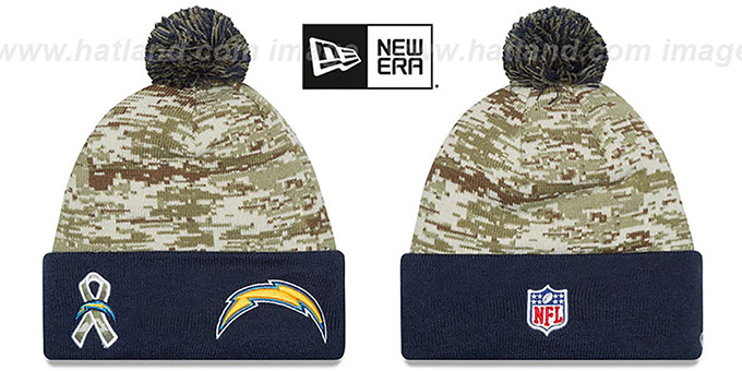 Chargers '2015 SALUTE-TO-SERVICE' Knit Beanie Hat by New Era