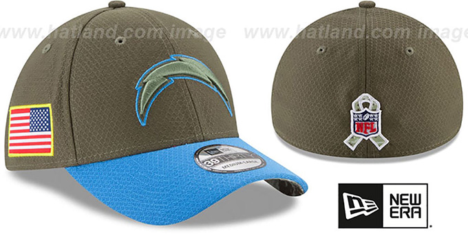 Chargers '2017 SALUTE-TO-SERVICE FLEX' Green-Blue Hat by New Era