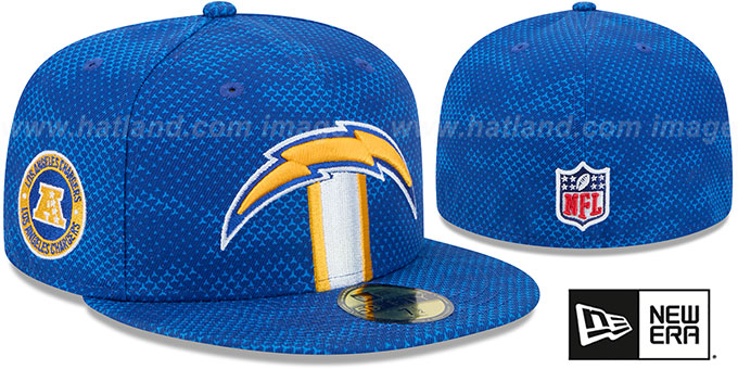 Chargers '2024 NFL SIDELINE' Blue Fitted Hat by New Era