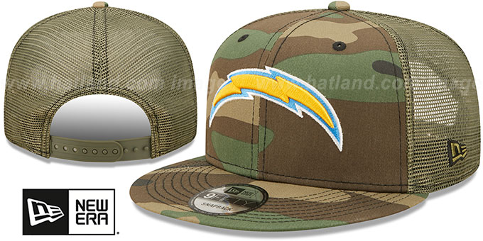 Chargers 'ARMY CAMO TRUCKER' Hat by New Era