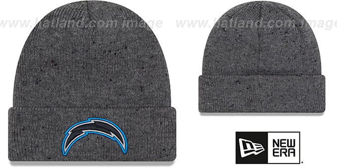 Chargers 'HEATHERED-SPEC' Grey Knit Beanie Hat by New Era