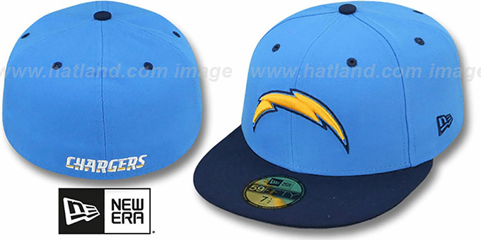 Chargers 'NFL 2T-TEAM-BASIC' Blue-Navy Fitted Hat by New Era