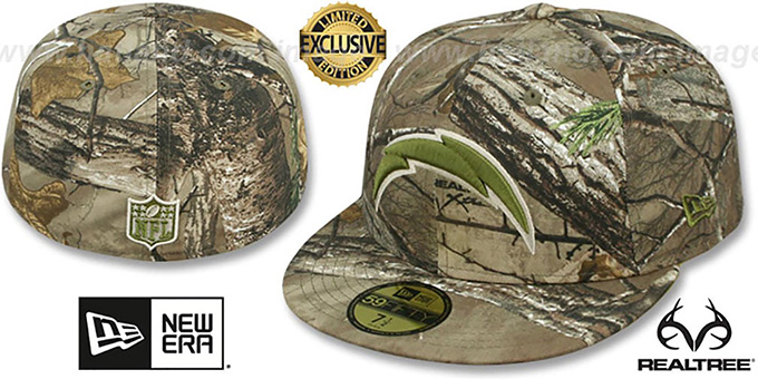 Chargers 'NFL TEAM-BASIC' Realtree Camo Fitted Hat by New Era