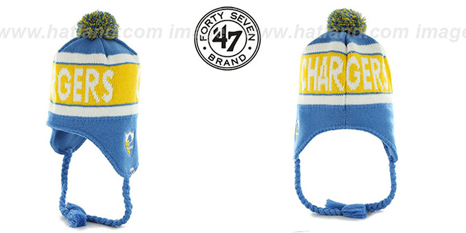 Chargers THROWBACK 'CRANBROOK' Knit Beanie Hat by Twins 47 Brand