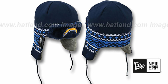 Chargers 'TRAPPER' Navy Knit Hat by New Era