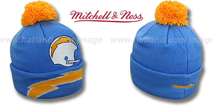 Chargers 'XL-LOGO BEANIE' Blue by Mitchell and Ness