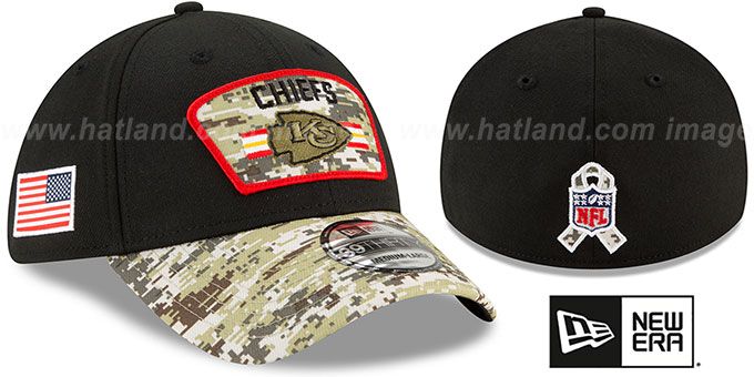 Chiefs '2021 SALUTE-TO-SERVICE FLEX' Black-Desert Hat by New Era