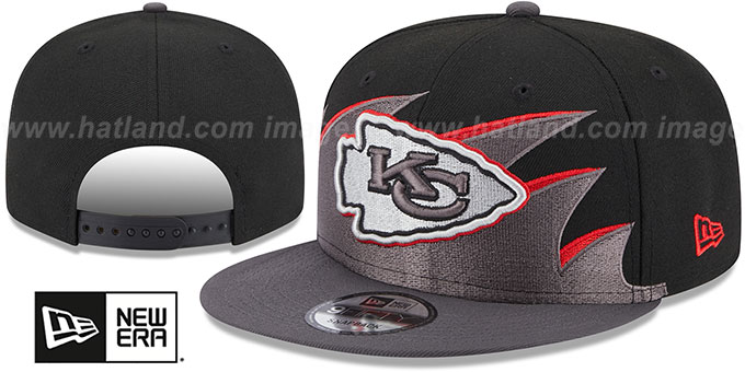 Chiefs 'NFL TIDAL WAVE SNAPBACK' Black-Charcoal Hat by New Era