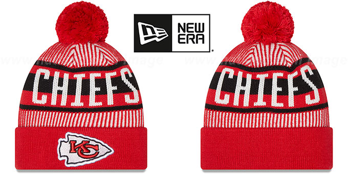 Chiefs 'STRIPED' Knit Beanie Hat by New Era