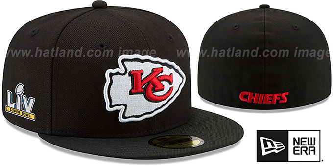 Chiefs 'SUPER BOWL LV TEAM-BASIC' Black Fitted Hat by New Era