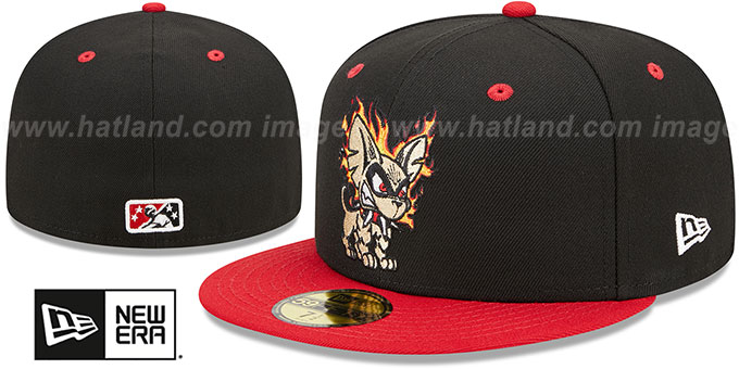 Chihuahuas 'MILB MARVEL DEFENDERS' Black-Red Fitted Hat by New Era