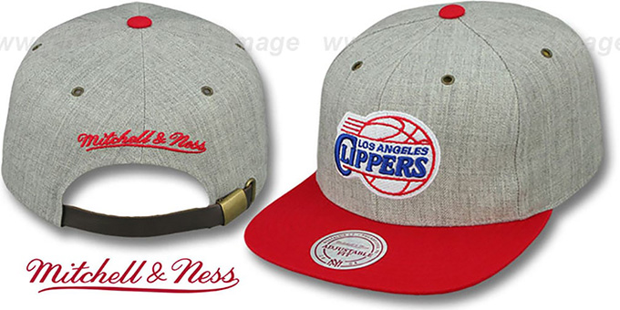 Clippers '2T-HEATHER STRAPBACK' Hat Mitchell and Ness