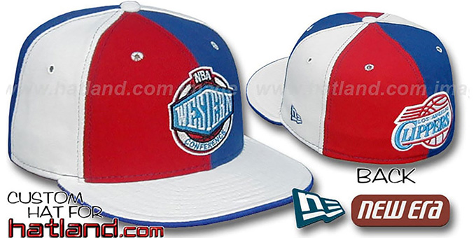 Clippers CONFERENCE 'PINWHEEL' Red-Royal-White Fitted Hat