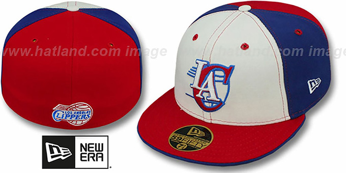 Clippers 'DECEPTOR PINWHEEL' White-Royal-Red Fitted Hat