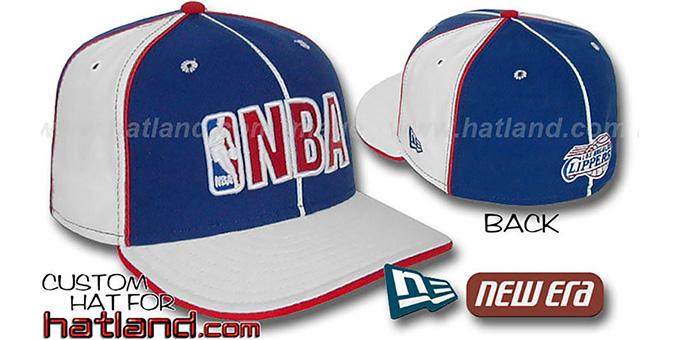 Clippers NBA 'PINWHEEL-3' Royal-White Fitted Hat by New Era