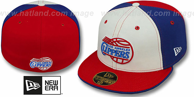 Clippers 'PINWHEEL' White-Royal-Red Fitted Hat by New Era