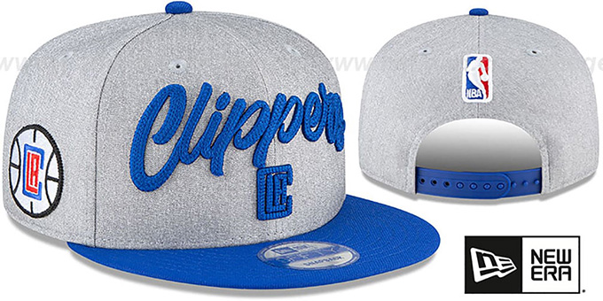 Clippers 'ROPE STITCH DRAFT SNAPBACK' Grey-Royal Hat by New Era