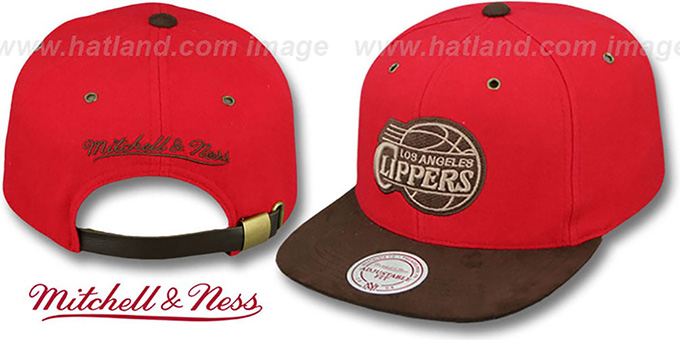 Clippers 'TC-BROWN SUEDE STRAPBACK' Hat Mitchell and Ness